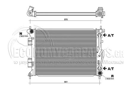 ΨΥΓΕΙΟ ΝΕΡΟΥ (ΓΙΑ ΕΚΔΟΣΕΙΣ: 1.6 CRDi ΠΕΤΡΕΛΑΙΟ) (ΓΙΑ ΟΧΗΜΑΤΑ ΜΕ ΑΥΤΟΜΑΤΟ ΚΙΒΩΤΙΟ ΤΑΧΥΤΗΤΩΝ) (ΔΙΑΣΤΑΣΕΙΣ ΚΥΨΕΛΗΣ: 480x395x26mm)