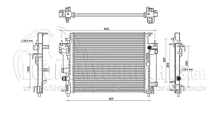 ΨΥΓΕΙΟ ΝΕΡΟΥ (ΓΙΑ ΕΚΔΟΣΕΙΣ: 0.9 ΒΕΝΖΙΝΗ TURBO - 1.0 12v ΒΕΝΖΙΝΗ/HYBRID) (ΔΙΑΣΤΑΣΕΙΣ ΚΥΨΕΛΗΣ: 480x397x16mm)