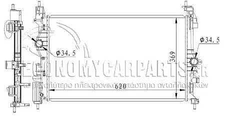 ΨΥΓΕΙΟ ΝΕΡΟΥ (ΓΙΑ ΕΚΔΟΣΕΙΣ 1.4 TURBO BENZINH) (ΓΙΑ ΟΧΗΜΑΤΑ ΜΕ MHXANIKO ΚΙΒΩΤΙΟ ΤΑΧΥΤΗΤΩΝ) (ΔΙΑΣΤΑΣΕΙΣ ΚΥΨΕΛΗΣ: 620x369x16mm)