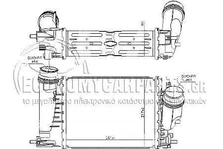 ΨΥΓΕΙΟ INTERCOOLER 1.6-1.8 TCE ΒΕΝΖΙΝΗ /1.6 DCI ΠΕΤΡΕΛΑΙΟ (ΓΙΑ ΟΧΗΜΑΤΑ ΜΕ AYTOMATO ΚΙΒΩΤΙΟ ΤΑΧΥΤΗΤΩΝ) (281x217x80)