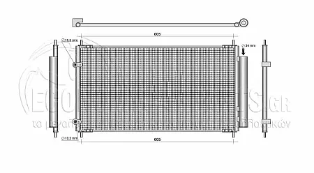 ΨΥΓΕΙΟ A/C (ΓΙΑ ΕΚΔΟΣΕΙΣ 1.5 HYBRID) 2015-2017 (ΔΙΑΣΤΑΣΕΙΣ ΚΥΨΕΛΗΣ: 600x355x16mm)
