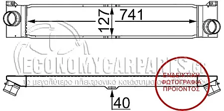 ΨΥΓΕΙΟ INTERCOOLER 2.3 JTD ΠΕΤΡΕΛΑΙΟ (745x145x50)