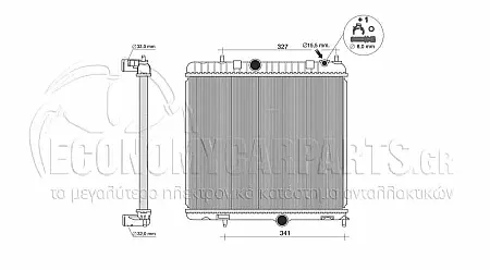ΨΥΓΕΙΟ ΝΕΡΟΥ 2.0 HDi (ΓΙΑ ΕΚΔΟΣΕΙΣ HYBRID) ΠΕΤΡΕΛΑΙΟ (380x440x26)