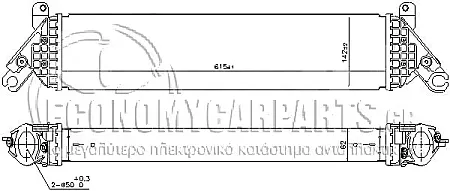 ΨΥΓΕΙΟ INTERCOOLER (ΓΙΑ ΕΚΔΟΣΕΙΣ 2.2 D ΠΕΤΡΕΛΑΙΟ) (ΔΙΑΣΤΑΣΕΙΣ ΚΥΨΕΛΗΣ: 615x145x62mm)