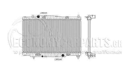 ΨΥΓΕΙΟ ΝΕΡΟΥ 1.6 T EcoBoost (180PS) ΒΕΝΖΙΝΗ (ΓΙΑ ΕΚΔΟΣΕΙΣ ΜΕ ΜΗΧΑΝΙΚΟ ΚΑΙ ΑΥΤΟΜΑΤΟ ΚΙΒΩΤΙΟ ΤΑΧΥΤΗΤΩΝ) (355x628x26)