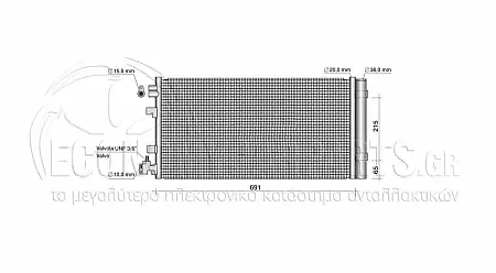ΨΥΓΕΙΟ A/C (ΓΙΑ ΕΚΔΟΣΕΙΣ 1.6-2.0i 16v ΒΕΝΖΙΝΗ - 1.5 dCi ΠΕΤΡΕΛΑΙΟ) (ΔΙΑΣΤΑΣΕΙΣ ΚΥΨΕΛΗΣ: 650x350mm) 2011-2013