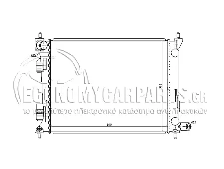 ΨΥΓΕΙΟ ΝΕΡΟΥ (ΓΙΑ ΕΚΔΟΣΕΙΣ 1.4 16V-1.6 16V ΒΕΝΖΙΝΗ) (ΓΙΑ ΟΧΗΜΑΤΑ ΜΕ ΜΗΧΑΝΙΚΟ ΚΙΒΩΤΙΟ ΤΑΧΥΤΗΤΩΝ) (ΔΙΑΣΤΑΣΕΙΣ ΚΥΨΕΛΗΣ: 500x380mm)