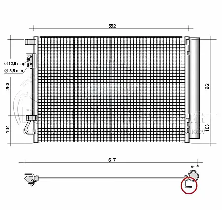 ΨΥΓΕΙΟ A/C (ΓΙΑ ΟΛΕΣ ΤΙΣ ΕΚΔΟΣΕΙΣ ΒΕΝΖΙΝΗ) (ΔΙΑΣΤΑΣΕΙΣ ΚΥΨΕΛΗΣ: 515x370x16mm)