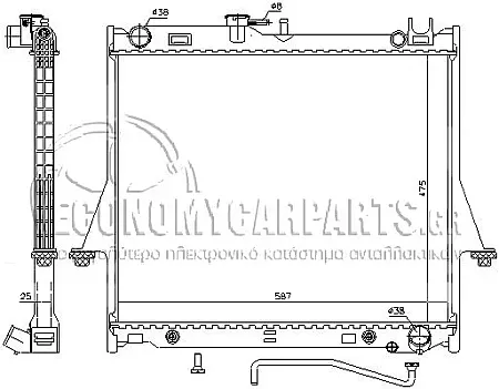 ΨΥΓΕΙΟ ΝΕΡΟΥ (ΓΙΑ ΕΚΔΟΣΕΙΣ 2.4-3.5-3.0 DiTD ΠΕΤΡΕΛΑΙΟ) (ΓΙΑ ΟΧΗΜΑΤΑ ΜΕ ΑΥΤΟΜΑΤΟ ΚΙΒΩΤΙΟ ΤΑΧΥΤΗΤΩΝ) (ΔΙΑΣΤΑΣΕΙΣ ΚΥΨΕΛΗΣ: 47.5x59x2.5cm) (KOYO)