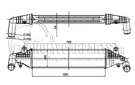 ΨΥΓΕΙΟ INTERCOOLER (ΓΙΑ ΕΚΔΟΣΕΙΣ 1.6-2.0 D ΠΕΤΡΕΛΑΙΟ) (ΔΙΑΣΤΑΣΕΙΣ ΚΥΨΕΛΗΣ: 600x153x65mm)