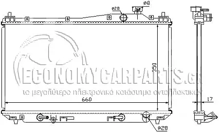 ΨΥΓΕΙΟ ΝΕΡΟΥ (ΓΙΑ ΕΚΔΟΣΕΙΣ 1.4-1.6 ΒΕΝΖINH) (ΓΙΑ ΟΧΗΜΑΤΑ ΜΕ ΜΗΧΑΝΙΚΟ ΚΙΒΩΤΙΟ ΤΑΧΥΤΗΤΩΝ) (ΔΙΑΣΤΑΣΕΙΣ ΚΥΨΕΛΗΣ: 35x65.8cm) (KOYO)