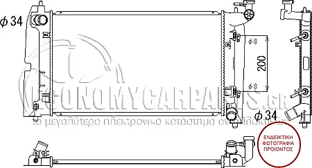 ΨΥΓΕΙΟ ΝΕΡΟΥ (ΓΙΑ ΕΚΔΟΣΕΙΣ: 1.6-1.8 i-VVTi ΒΕΝΖΙΝΗ) (ΓΙΑ ΕΚΔΟΣΕΙΣ ΜΕ ΑΥΤΟΜΑΤΟ ΚΙΒΩΤΙΟ ΤΑΧΥΤΗΤΩΝ) (ΔΙΑΣΤΑΣΕΙΣ ΚΥΨΕΛΗΣ: 600x350) (ΓΙΑ ΟΧΗΜΑΤΑ ΚΑΤΑΣΚΕΥΑΣΜΕΝΑ ΣΤΗΝ ΙΑΠΩΝΙΑ) (ΜΕ ΥΠΟΔΟΧΕΣ ΓΙΑ ΒΙΔΩΤΟ ΒΕΝΤΙΛΑΤΕΡ)