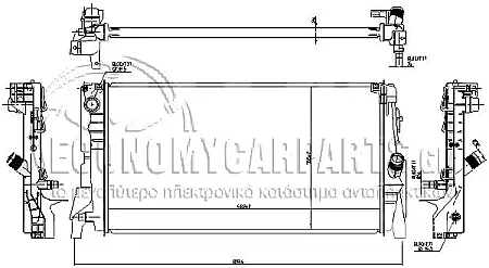 ΨΥΓΕΙΟ ΝΕΡΟΥ (ΓΙΑ ΕΚΔΟΣΕΙΣ: 1.5 (216i-218i) ΒΕΝΖΙΝΗ ΑΥΤΟΜΑΤΟ (ΔΙΑΣΤΑΣΕΙΣ ΚΥΨΕΛΗΣ: 680x350x26) (ΜΕ 3 ΣΩΛΗΝΑΚΙΑ)