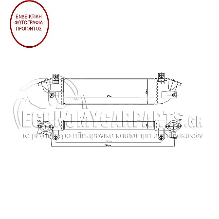 ΨΥΓΕΙΟ INTERCOOLER (ΓΙΑ ΕΚΔΟΣΕΙΣ 2.4 DI-D ΠΕΤΡΕΛΑΙΟ) (ΔΙΑΣΤΑΣΕΙΣ ΚΥΨΕΛΗΣ: 575x175x50)