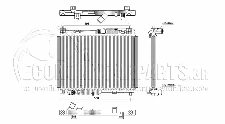 ΨΥΓΕΙΟ ΝΕΡΟΥ (ΓΙΑ ΕΚΔΟΣΕΙΣ 1.0 EcoBoost ΒΕΝΖΙΝΗ - 1.5 TDCi ΠΕΤΡΕΛΑΙΟ) (ΓΙΑ ΟΧΗΜΑΤΑ ΜΕ ΜΗΧΑΝΙΚΟ ΚΙΒΩΤΙΟ ΤΑΧΥΤΗΤΩΝ) (ΔΙΑΣΤΑΣΕΙΣ ΚΥΨΕΛΗΣ: 385x545x22mm)