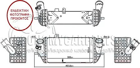 ΨΥΓΕΙΟ INTERCOOLER (ΓΙΑ ΕΚΔΟΣΕΙΣ 1.6 CRDi ΠΕΤΡΕΛΑΙΟ) (ΔΙΑΣΤΑΣΕΙΣ ΚΥΨΕΛΗΣ: 300x161x85)