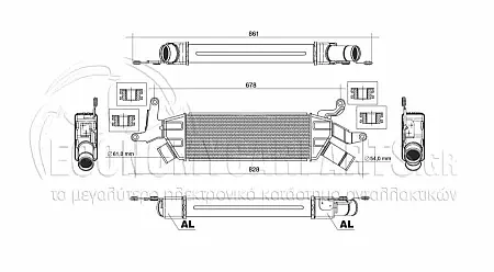 ΨΥΓΕΙΟ INTERCOOLER (ΓΙΑ ΕΚΔΟΣΕΙΣ 2.2 HDi ΠΕΤΡΕΛΑΙΟ) (ΔΙΑΣΤΑΣΕΙΣ ΚΥΨΕΛΗΣ: 450x164x64)