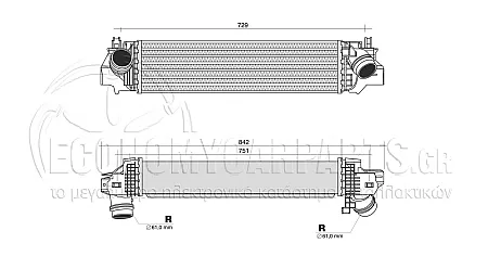 ΨΥΓΕΙΟ INTERCOOLER (ΓΙΑ ΕΚΔΟΣΕΙΣ: ΓΙΑ ΟΛΑ ΤΑ ΠΕΤΡΕΛΑΙΟ/ 2.0 (220i) ΒΕΝΖΙΝΗ) (ΔΙΑΣΤΑΣΕΙΣ ΚΥΨΕΛΗΣ: 585x150x95mm)