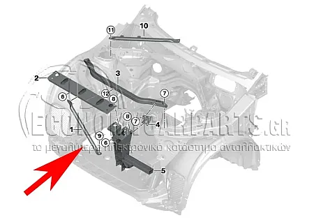 ΣΤΗΡΙΓΜΑ ΜΕΤΩΠΗΣ ΕΜΠΡΟΣ (ΣΧΗΜΑ V) (ΑΛΟΥΜΙΝΙΟ)