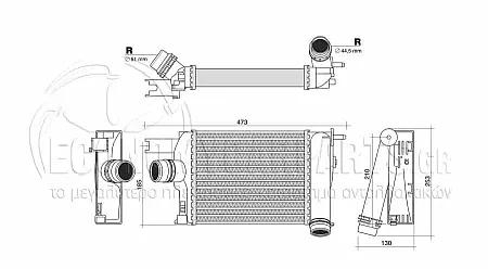 ΨΥΓΕΙΟ INTERCOOLER (ΓΙΑ ΕΚΔΟΣΕΙΣ: 09 IG-T ΒΕΝΖΙΝΗ)