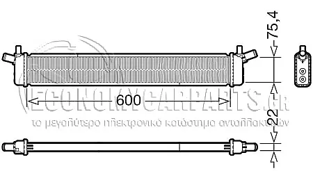 ΨΥΓΕΙΟ ΝΕΡΟΥ ΒΟΗΘΗΤΙΚΟ (ΓΙΑ ΕΚΔΟΣΕΙΣ: 1.8 HYBRID ΒΕΝΖΙΝΗ) (ΔΙΑΣΤΑΣΕΙΣ ΚΥΨΕΛΗΣ: 600x76x22)