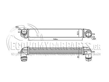 ΨΥΓΕΙΟ INTERCOOLER (ΓΙΑ ΕΚΔΟΣΕΙΣ: 1.6-2.0 D ΠΕΤΡΕΛΑΙΟ) (ΔΙΑΣΤΑΣΕΙΣ ΚΥΨΕΛΗΣ: 540x85x64) (ΚΟΛΑΡΑ ΚΟΥΜΠΩΤΑ)