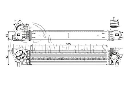 ΨΥΓΕΙΟ INTERCOOLER (ΓΙΑ ΕΚΔΟΣΕΙΣ 1.2-1.5 TURBO ΒΕΝΖΙΝΗ) (ΔΙΑΣΤΑΣΕΙΣ ΚΥΨΕΛΗΣ: 585x112x62mm)