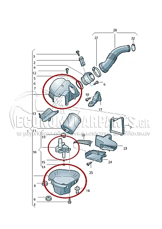 ΚΟΥΤΙ ΦΙΛΤΡΟΥ ΑΕΡΑ (ΓΙΑ ΕΚΔΟΣΕΙΣ 3.0 TFSI)