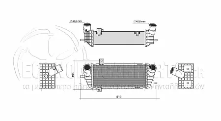 ΨΥΓΕΙΟ INTERCOOLER (ΓΙΑ ΕΚΔΟΣΕΙΣ 1.7 CRDi ΠΕΤΡΕΛΑΙΟ) (ΔΙΑΣΤΑΣΕΙΣ ΚΥΨΕΛΗΣ: 350x147x85mm)