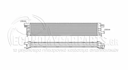 ΨΥΓΕΙΟ ΒΟΗΘΗΤΙΚΟ (ΓΙΑ ΕΚΔΟΣΕΙΣ 1.4 TFSi ΒΕΝΖΙΝΗ - 2.0 TDi ΠΕΤΡΕΛΑΙΟ) (ΔΙΑΣΤΑΣΕΙΣ ΚΥΨΕΛΗΣ: 720x135x52mm) (ΜΕ ΠΑΡΟΧΕΣ ΔΙΑΓΩΝΙΑ)