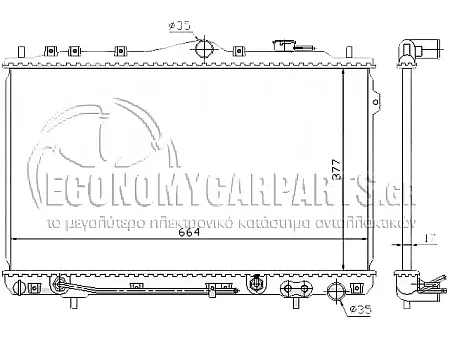 ΨΥΓΕΙΟ (ΓΙΑ ΕΚΔΟΣΕΙΣ 1.5 8V-1.6-1.8 16V ΒΕΝΖΙΝΗ) (ΓΙΑ ΕΚΔΟΣΕΙΣ ΜΕ Ή ΧΩΡΙΣ A/C) (ΔΙΑΣΤΑΣΕΙΣ ΚΥΨΕΛΗΣ: 67x37.6cm)