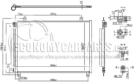 ΨΥΓΕΙΟ A/C (ΓΙΑ ΕΚΔΟΣΕΙΣ 1.0-1.2 ΒΕΝΖΙΝΗ) (ΔΙΑΣΤΑΣΕΙΣ ΚΥΨΕΛΗΣ: 555x405x12mm)