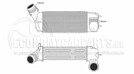 ΨΥΓΕΙΟ INTERCOOLER (ΓΙΑ ΕΚΔΟΣΕΙΣ 2.0 HDi ΠΕΤΡΕΛΑΙΟ) (ΔΙΑΣΤΑΣΕΙΣ ΚΥΨΕΛΗΣ: 300x135x85mm)
