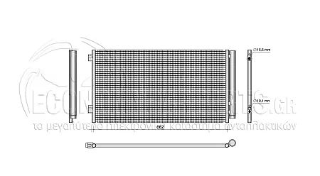 ΨΥΓΕΙΟ A/C (ΓΙΑ ΕΚΔΟΣΕΙΣ: 1.4 MULTIAR ΒΕΝΖΙΝΗ - 1.6 CRD ΠΕΤΡΕΛΑΙΟ) (ΔΙΑΣΤΑΣΕΙΣ ΚΥΨΕΛΗΣ: 660x348x16mm)
