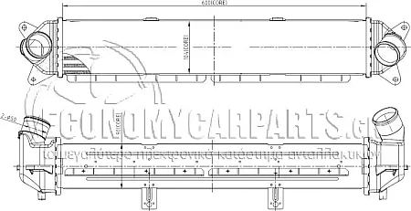 ΨΥΓΕΙΟ INTERCOOLER (ΓΙΑ ΕΚΔΟΣΕΙΣ 1.0-1.6 T-GDI ΒΕΝΖΙΝΗ) (ΔΙΑΣΤΑΣΕΙΣ ΚΥΨΕΛΗΣ: 600x105x90mm)