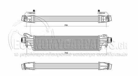 ΨΥΓΕΙΟ INTERCOOLER (ΓΙΑ ΕΚΔΟΣΕΙΣ 1.3 CDTI ΠΕΤΡΕΛΑΙΟ) (ΔΙΑΣΤΑΣΕΙΣ ΚΥΨΕΛΗΣ: 571x127x50mm)