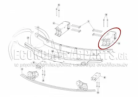 ΒΑΣΗ ΤΡΑΒΕΡΣΑΣ ΠΡΟΦΥΛΚΤΗΡΑ ΕΜΠΡΟΣ ΑΝΩ (ΑΛΟΥΜΙΝΙΟ)