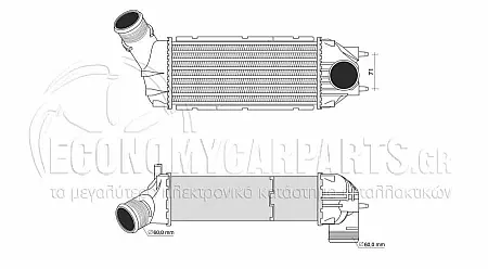 ΨΥΓΕΙΟ INTERCOOLER (ΓΙΑ ΕΚΔΟΣΕΙΣ 2.0 Hdi ΠΕΤΡΕΛΑΙΟ) (ΔΙΑΣΤΑΣΕΙΣ ΚΥΨΕΛΗΣ: 300x135x85mm)