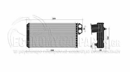 ΨΥΓΕΙΟ ΚΑΛΟΡΙΦΕΡ (ΓΙΑ ΕΚΔΟΣΕΙΣ 1.4i-1.6i-2.0i ΒΕΝΖΙΝΗ - 2.0 HDI ΠΕΤΡΕΛΑΙΟ) (ΔΙΑΣΤΑΣΕΙΣ ΚΥΨΕΛΗΣ: 246x134x35mm)