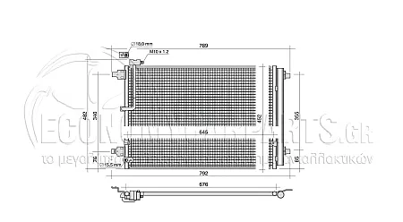 ΨΥΓΕΙΟ A/C (ΓΙΑ ΕΚΔΟΣΕΙΣ 2.0 TFSI-6.3 BENZINH - 3.0-4.2TDI ΠΕΤΡΕΛΑΙΟ) (ΔΙΑΣΤΑΣΕΙΣ ΚΥΨΕΛΗΣ: 675x440mm)