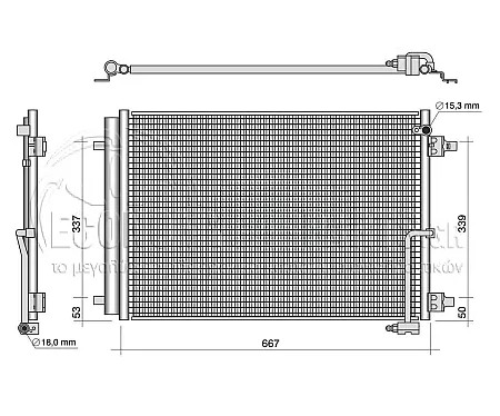 ΨΥΓΕΙΟ A/C (ΓΙΑ ΕΚΔΟΣΕΙΣ 3.0 TFSI - S8 4.0 TFSI ΒΕΝΖΙΝΗ) (ΔΙΑΣΤΑΣΕΙΣ ΚΥΨΕΛΗΣ: 667x441x16mm)