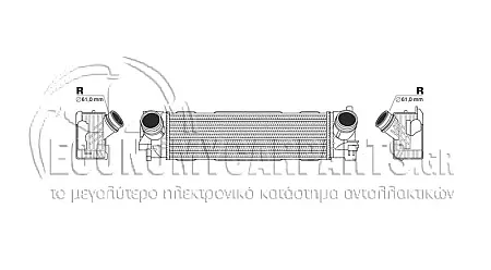 ΨΥΓΕΙΟ INTERCOOLER (ΓΙΑ ΕΚΔΟΣΕΙΣ 2.0 ΠΕΤΡΕΛΑΙΟ) (ΔΙΑΣΤΑΣΕΙΣ ΚΥΨΕΛΗΣ: 525x142x80mm)