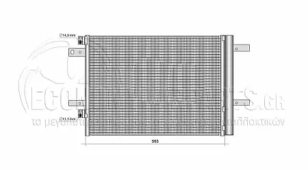ΨΥΓΕΙΟ A/C (ΓΙΑ ΕΚΔΟΣΕΙΣ 1.2-1.6 THP ΒΕΝΖΙΝΗ - 1.5-1.6-2.0 BlueHDI ΠΕΤΡΕΛΑΙΟ) (ΔΙΑΣΤΑΣΕΙΣ ΚΥΨΕΛΗΣ: 563x416x12mm)