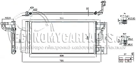 ΨΥΓΕΙΟ A/C (ΓΙΑ ΕΚΔΟΣΕΙΣ 1.0-1.4 T-GDI - 1.6 MPI ΒΕΝΖΙΝΗ) (ΔΙΑΣΤΑΣΕΙΣ ΚΥΨΕΛΗΣ: 608x284x16mm)