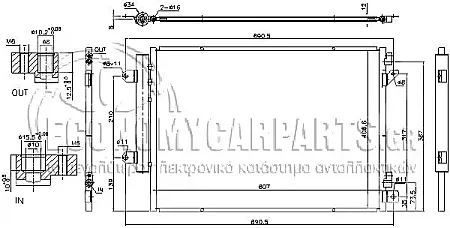 ΨΥΓΕΙΟ A/C (ΓΙΑ ΕΚΔΟΣΕΙΣ 1.4 HYBRID) (ΔΙΑΣΤΑΣΕΙΣ ΚΥΨΕΛΗΣ: 607x407x12mm)