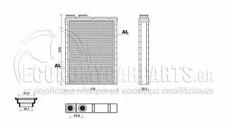 ΨΥΓΕΙΟ ΚΑΛΟΡΙΦΕΡ (ΓΙΑ ΕΚΔΟΣΕΙΣ ΜΕ Ή ΧΩΡΙΣ Α/C) (ΔΙΑΣΤΑΣΕΙΣ ΚΥΨΕΛΗΣ: 150x211x33mm)