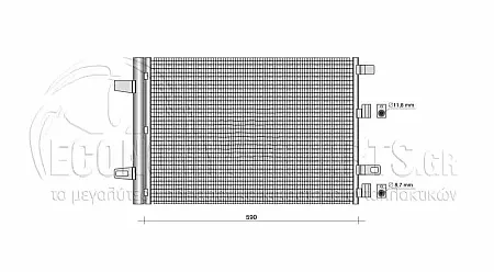 ΨΥΓΕΙΟ A/C (ΓΙΑ ΟΛΕΣ ΤΙΣ ΕΚΔΟΣΕΙΣ ΒΕΝΖΙΝΗ - ΠΕΤΡΕΛΑΙΟ) (ΔΙΑΣΤΑΣΕΙΣ ΚΥΨΕΛΗΣ: 570x430x12mm)