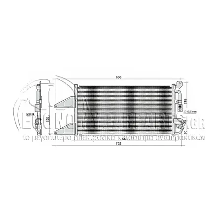 ΨΥΓΕΙΟ A/C (ΓΙΑ ΕΚΔΟΣΕΙΣ 1.2i 16v ΒΕΝΖΙΝΗ) (ΔΙΑΣΤΑΣΕΙΣ ΚΥΨΕΛΗΣ: 58x28cm) 1997-2003