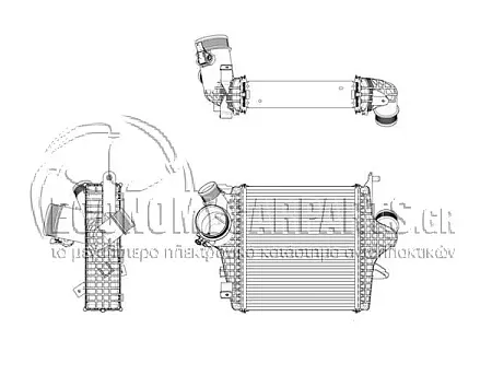 ΨΥΓΕΙΟ INTERCOOLER (ΔΙΑΣΤΑΣΕΙΣ ΚΥΨΕΛΗΣ: 258x240x64mm)