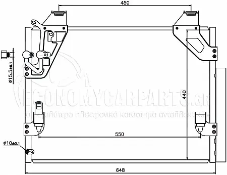 ΨΥΓΕΙΟ A/C (ΓΙΑ ΕΚΔΟΣΕΙΣ 2.5 ΠΕΤΡΕΛΑΙΟ) (ΓΙΑ ΟΧΗΜΑΤΑ ΜΕ ΔΙΠΛΗ ΚΑΜΠΙΝΑ) (ΔΙΑΣΤΑΣΕΙΣ ΚΥΨΕΛΗΣ: 648x440x16mm)